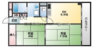 ダイヤモンドハイツⅠの物件間取画像